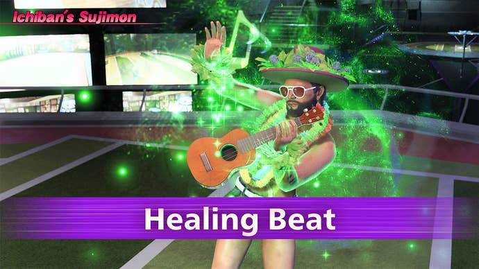 Freakalele performs the move “Healing Beat” in Like A Dragon: Infinite Wealth.