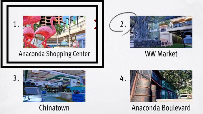 Like a Dragon Infinite Wealth, a picture of pink flamingos in the top left corner has been highlighted.
