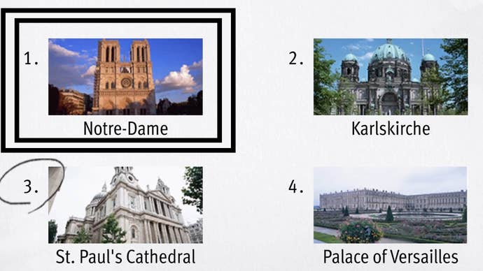 Like a Dragon Infinite Wealth, the Notre-Dame has been highlighted in the top left corner.