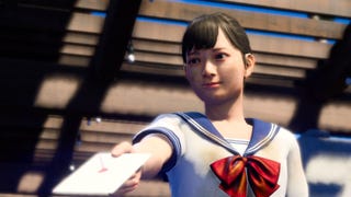 like a dragon infinite wealth, high-school student hanabe is holding out love letter. (EMBARGO)