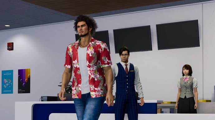 Like a Dragon Infinite Wealth, Ichiban is walking away from Ikari and Maeda in the Vocational School.