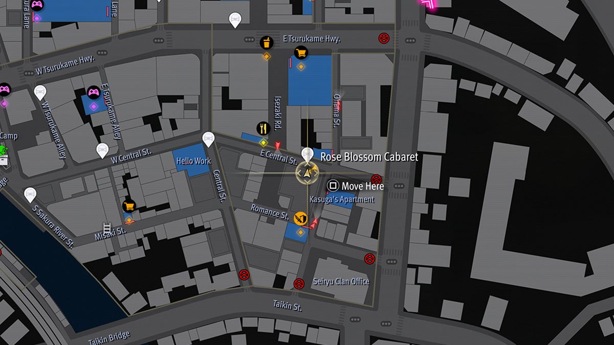 Like a Dragon Infinite Wealth - mapa, oznaczenia | Eurogamer.pl