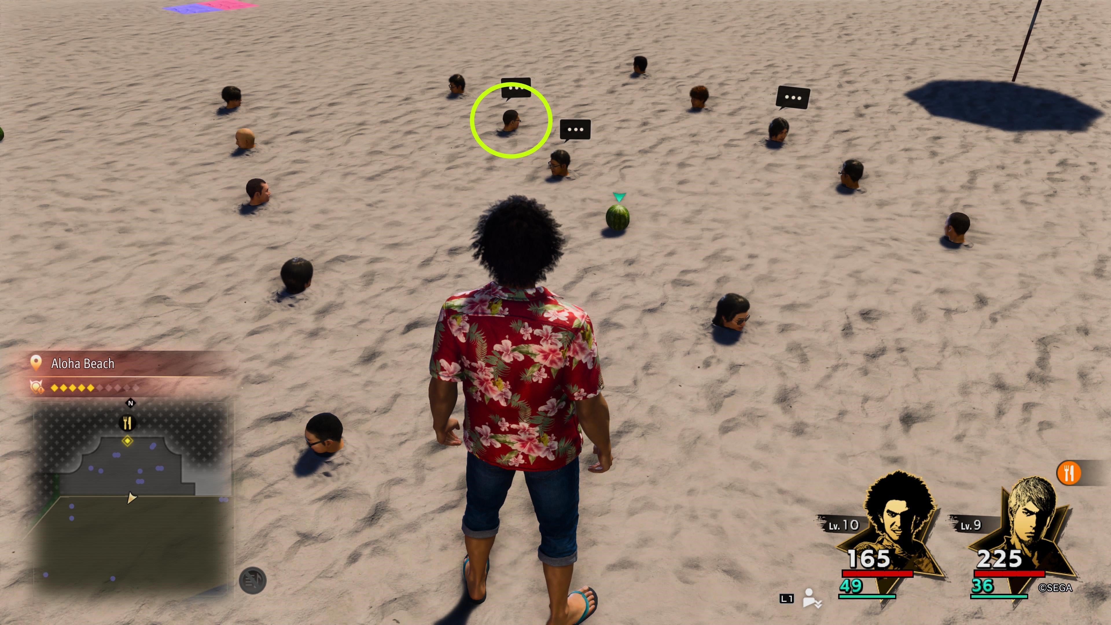 Ichiban Kasuga finding Tanabe-kun during the Neck Deep in Love substory in Like A Dragon: Infinite Wealth