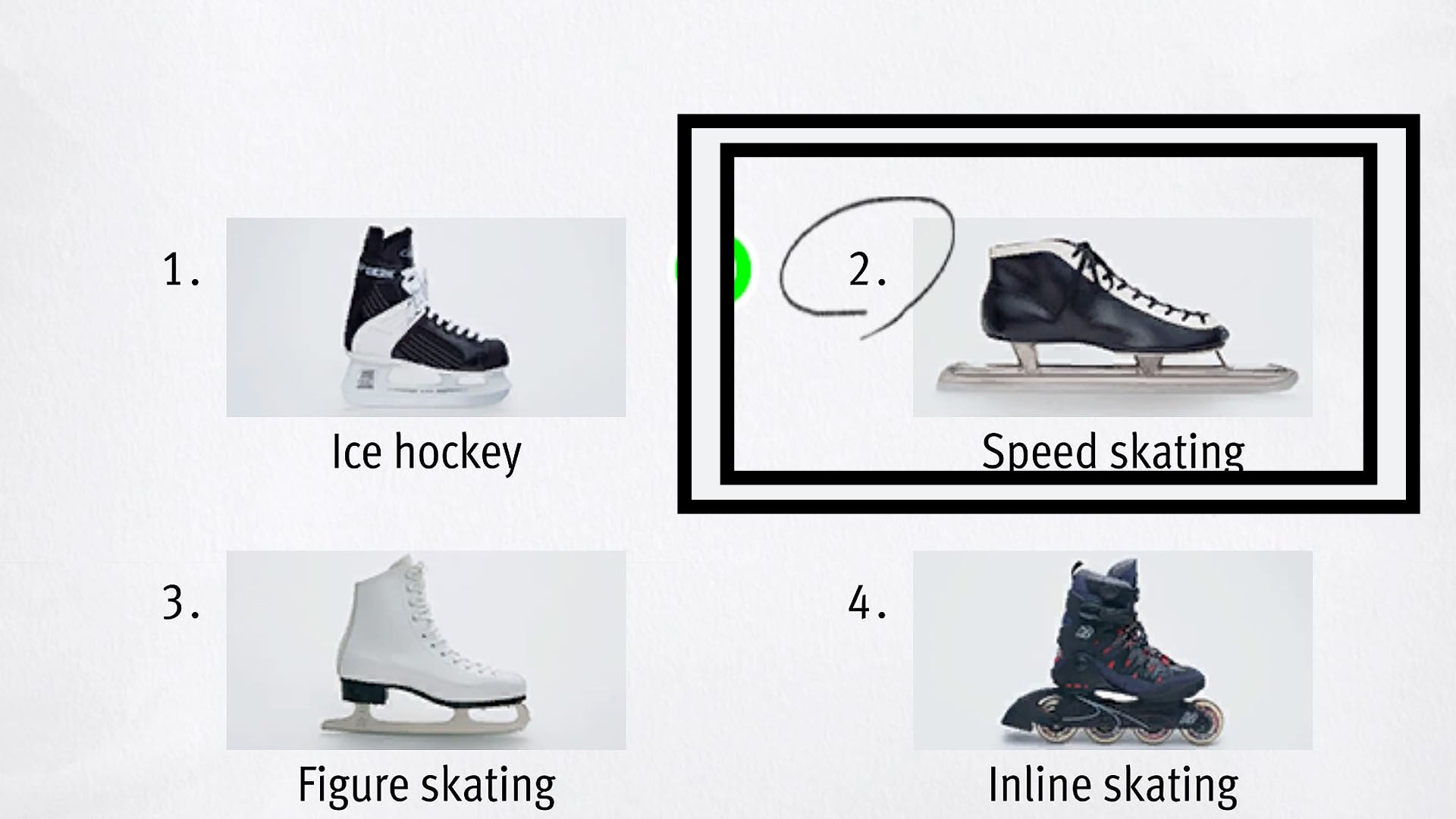 Like a Dragon Infinite Wealth, a speed skating ice skate with a long blade has been circled.