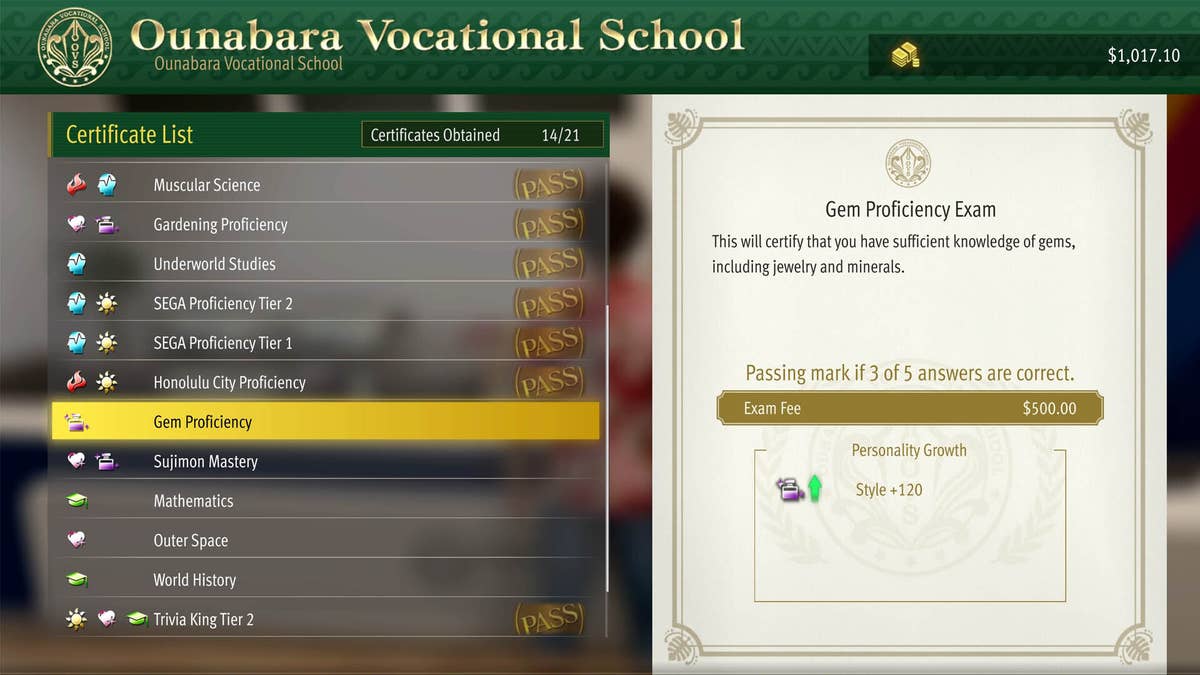 All Ounabara Test Answers for Like a Dragon Infinite Wealth