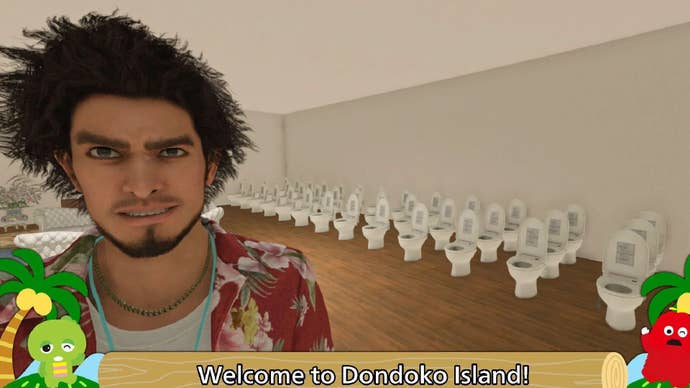 Ichiban Kasuga’s house full of toilets in Like A Dragon: Infinite Wealth.