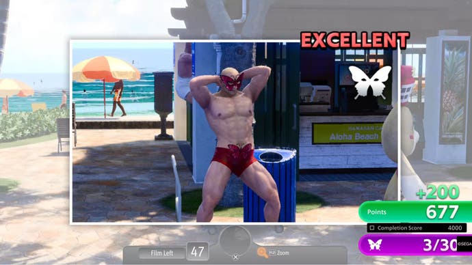 An excellent quality photo of a person wearing a red speedo in sicko snap in Like a Dragon Infinite Wealth (EMBARGO)