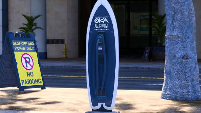 like a dragon infinite wealth street surfer charging station (EMBARGO)