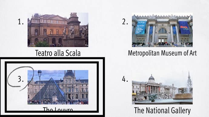 Like a Dragon Infinite Wealth, the Lourve has been highlighted among other test answers.