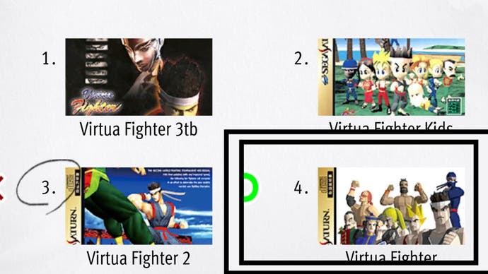 Like a Dragon Infinite Wealth, Virtua Fighter original poster has been highlighted on test answers.