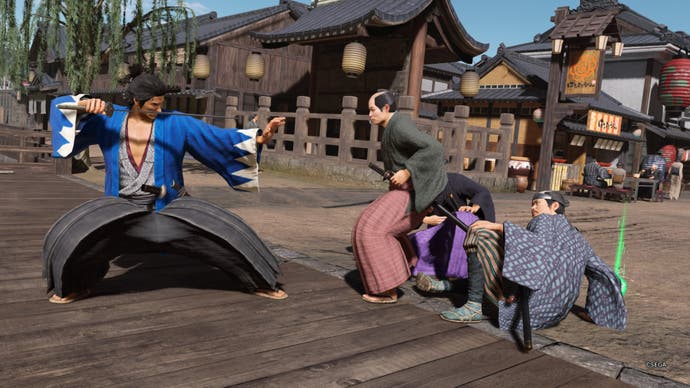 like a dragon ishin ryoma dealing with outlaws
