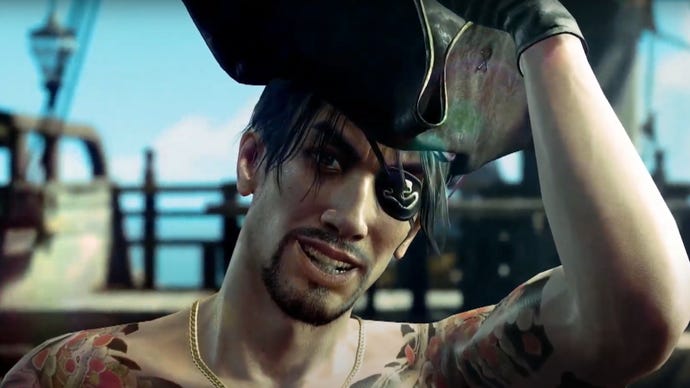 Goro Majima w Like A Dragon: Pirate Yakuza In Hawaii.