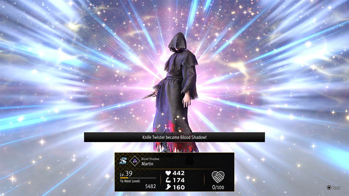 The Sujimon Knife Twister evolves into Blood Shadow in Like A Dragon: Infinite Wealth.