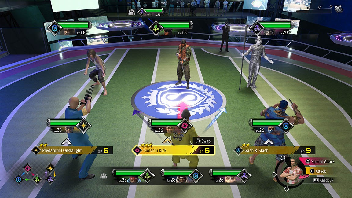 A Sujimon battle ensues in Like A Dragon: Infinite Wealth.