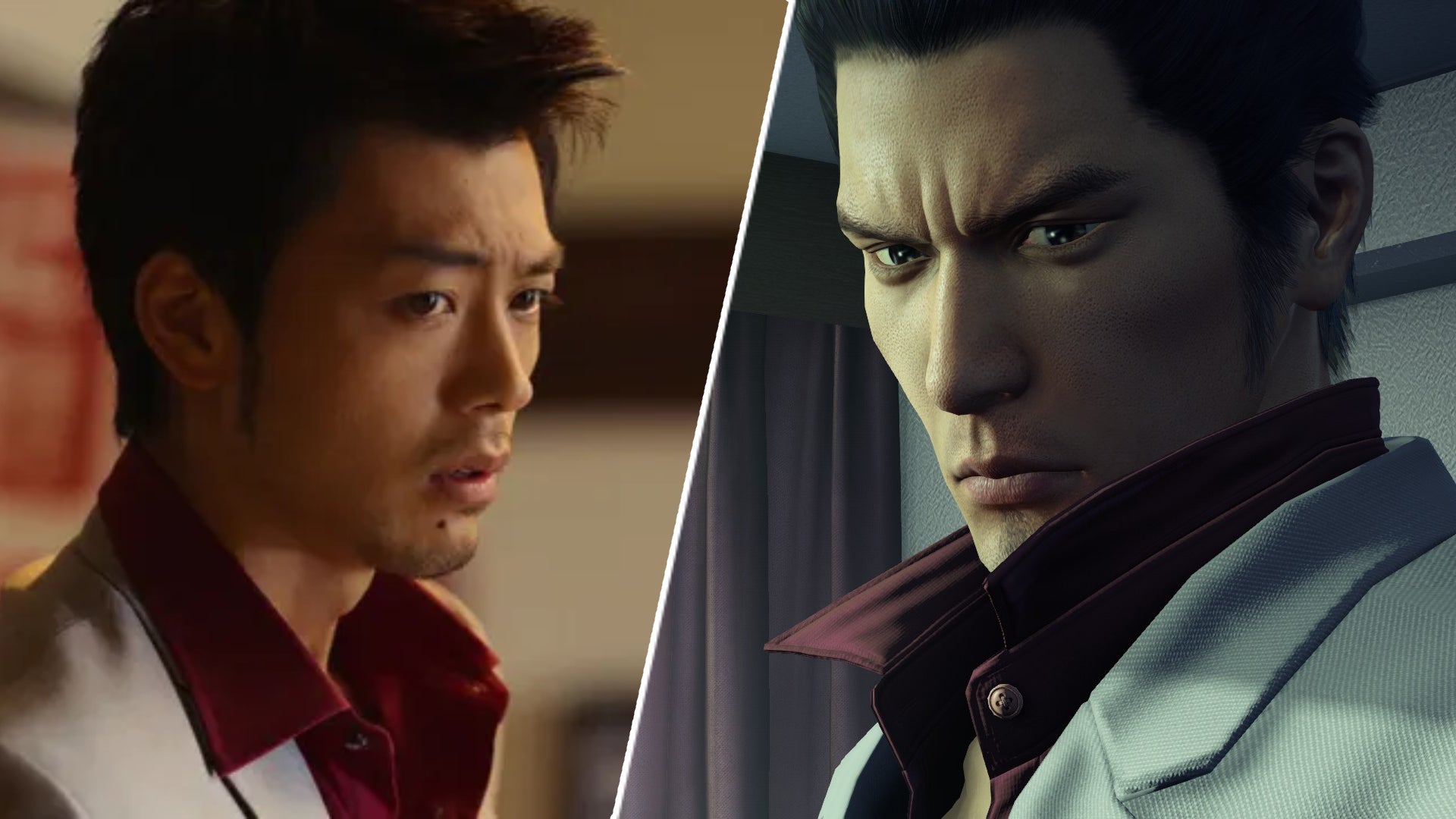 Kazuma Kiryu in Yakuza Kiwami opposite Ryoma Takeuchi as Kiry in Like A Dragon: Yakuza. - 1