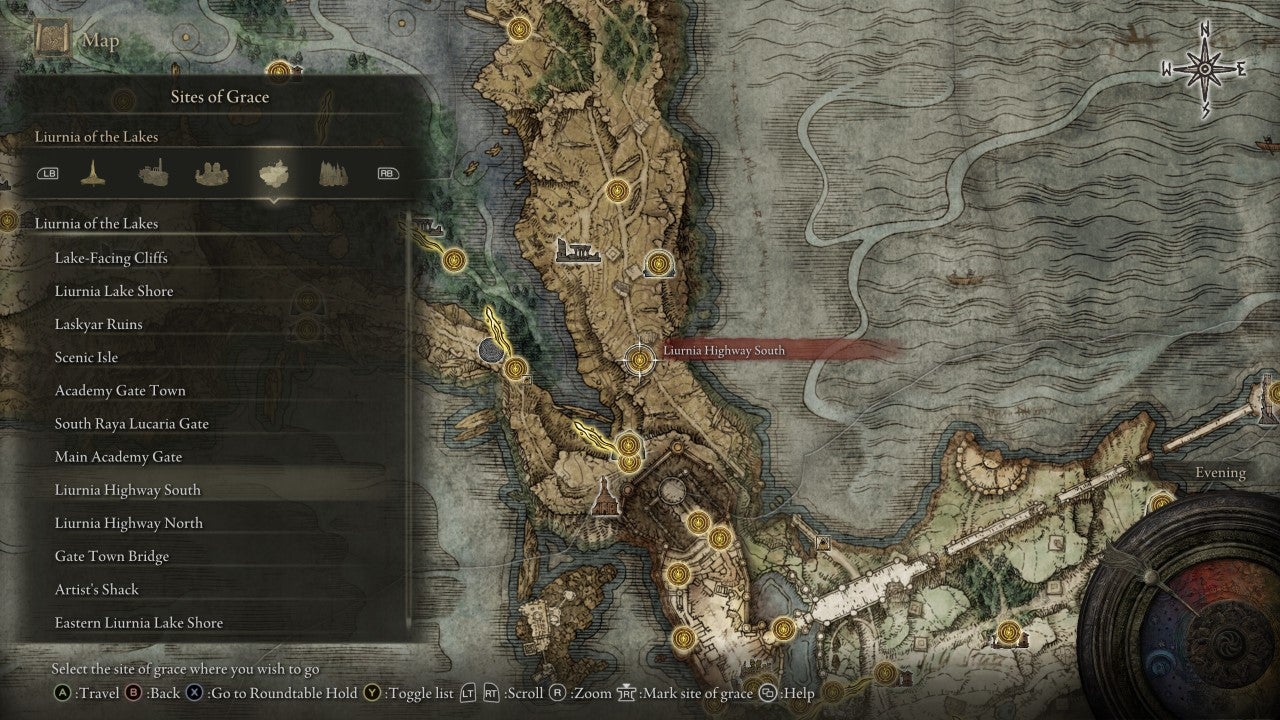 Liurnia Highway South Grace in Elden Ring