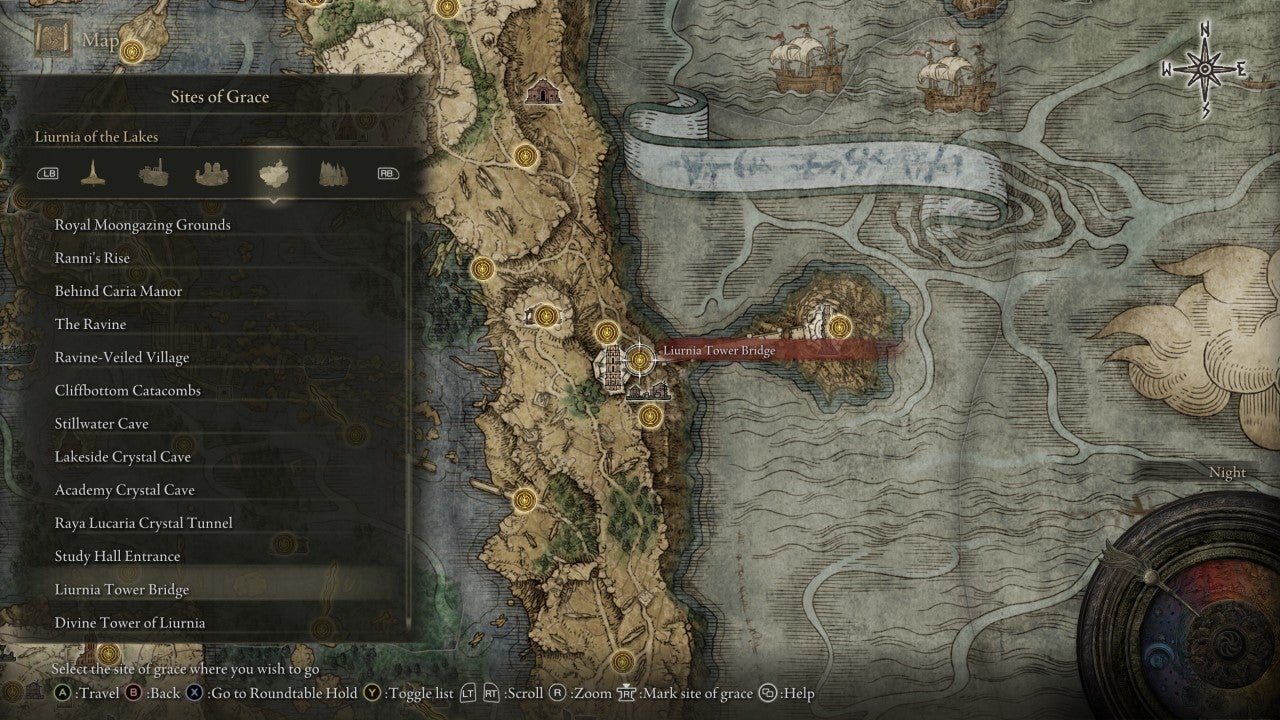 Liurnia Tower Bridge Grace in Elden Ring