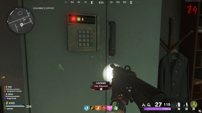 An example of an openable locker in the Firebase Z Colonel’s Office.