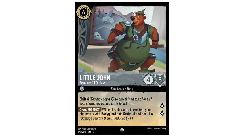 Disney Lorcana Little John, Resourceful Outlaw.