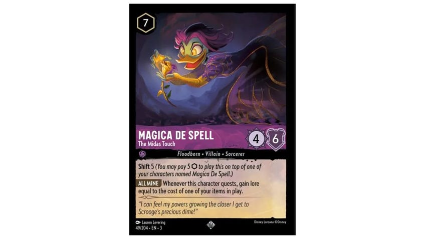 Disney Lorcana Magica De Spell, The Midas Touch.