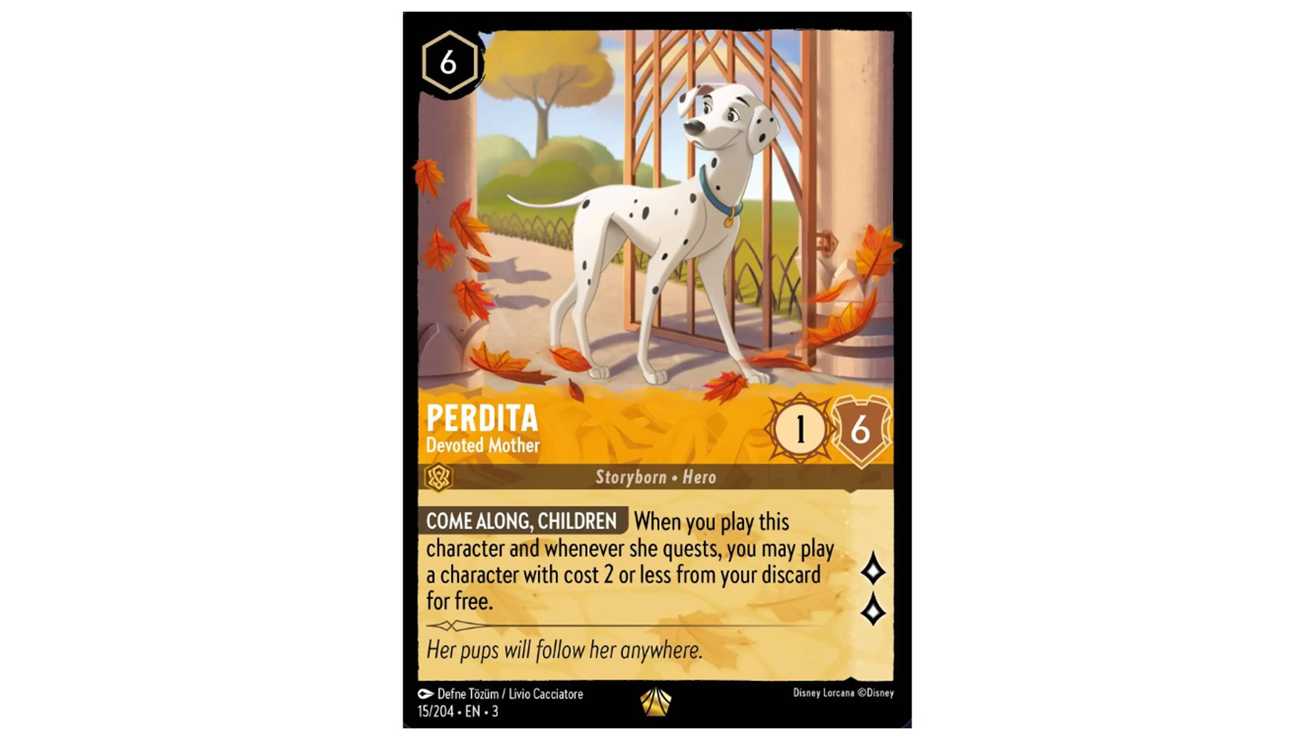 perdita lorcana card Perdita - Playful Mother (21) main image 0
