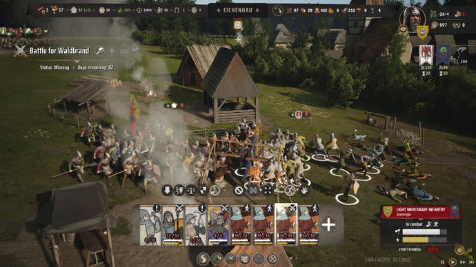 some real rough and tumble fellas scrap with some tough customers in Manor Lords