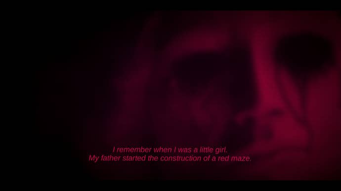 Lorelai and the Laser Eyes screenshot shows an old woman’s gouged eyes leaking dark fluid.