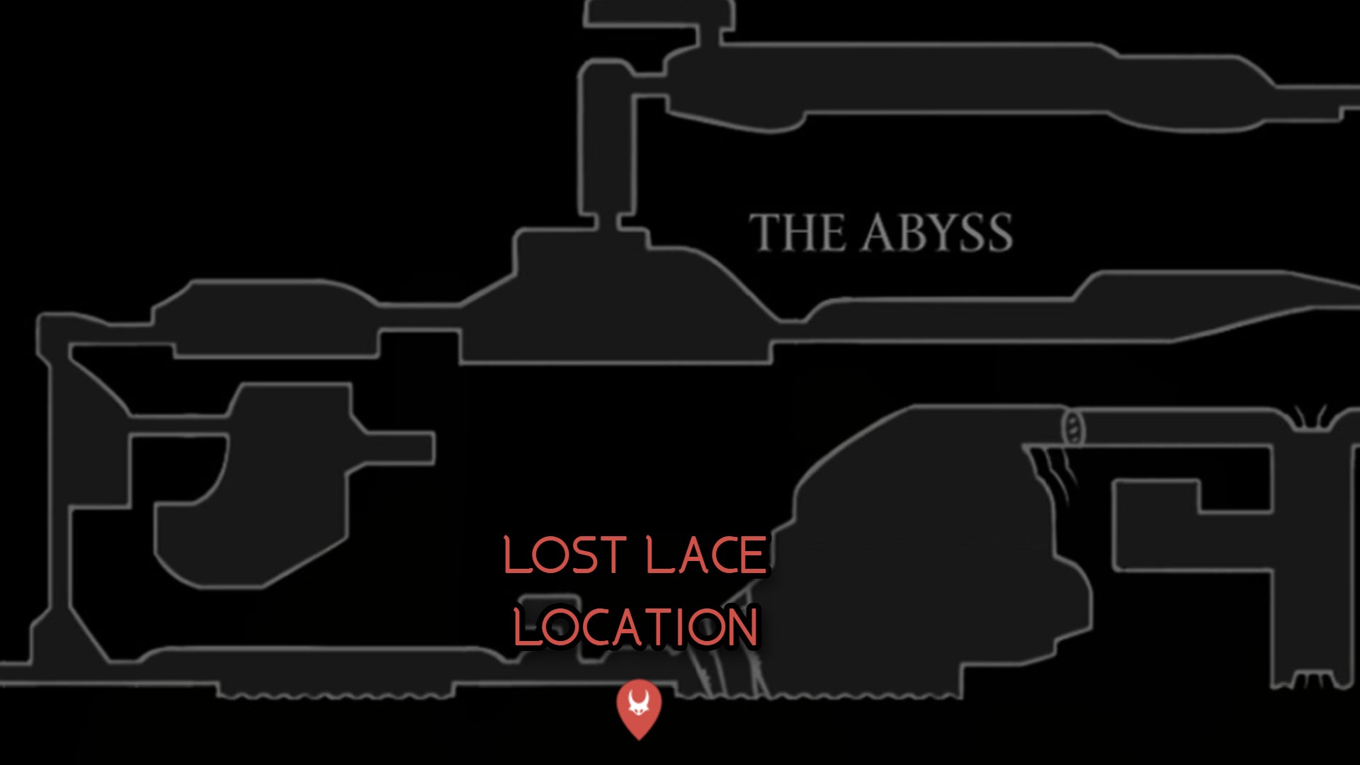 A map showing the location of the Lost Lace boss in Hollow Knight: Silksong. - 99