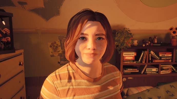 Swann’s face in close-up in Lost Records: Bloom & Rage.