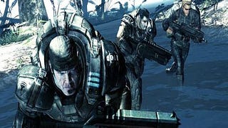 Screens - Wesker, Marcus, Dom have guns in Lost Planet 2