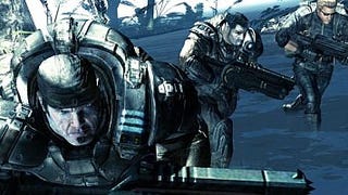 Screens - Wesker, Marcus, Dom have guns in Lost Planet 2