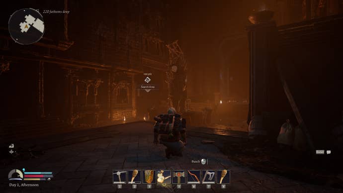 A Dwarf sneaks through the Western Halls in LOTR: Return To Moria.