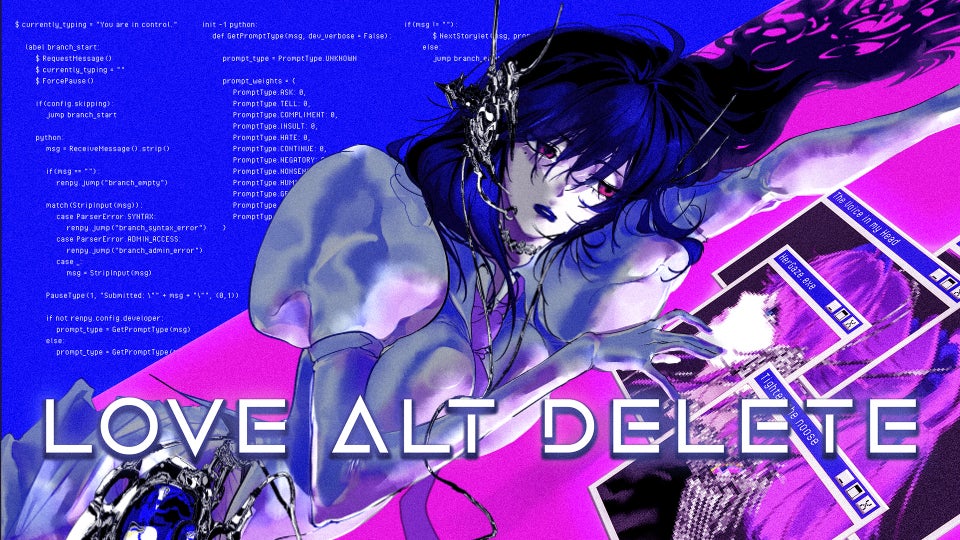 LOVE alt delete is a Y2K horror visual novel where you use one AI chatbot to help you date another that, don't worry, doesn't use the nasty generative stuff