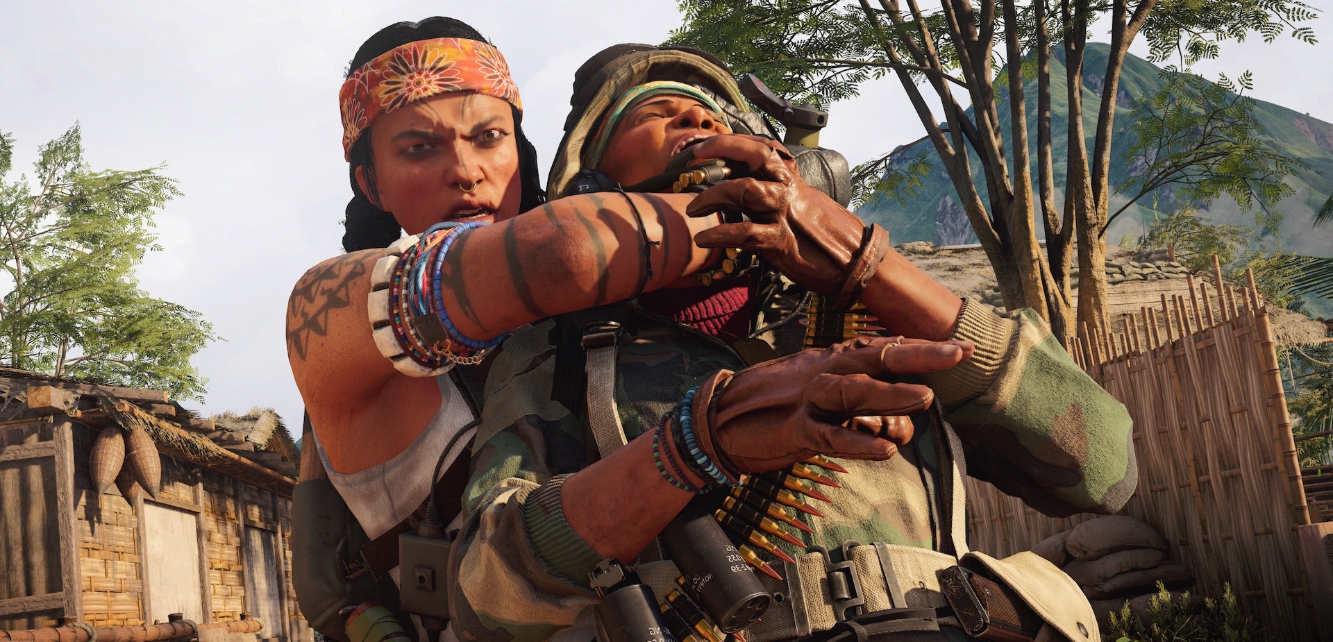 An operator finishes another from behind with a Machete.