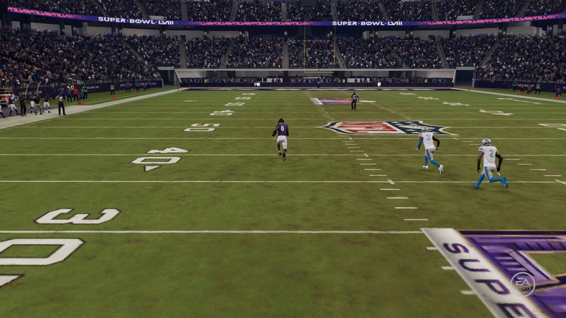 Lamar Jackson leaving everyone for dead in Madden 24.