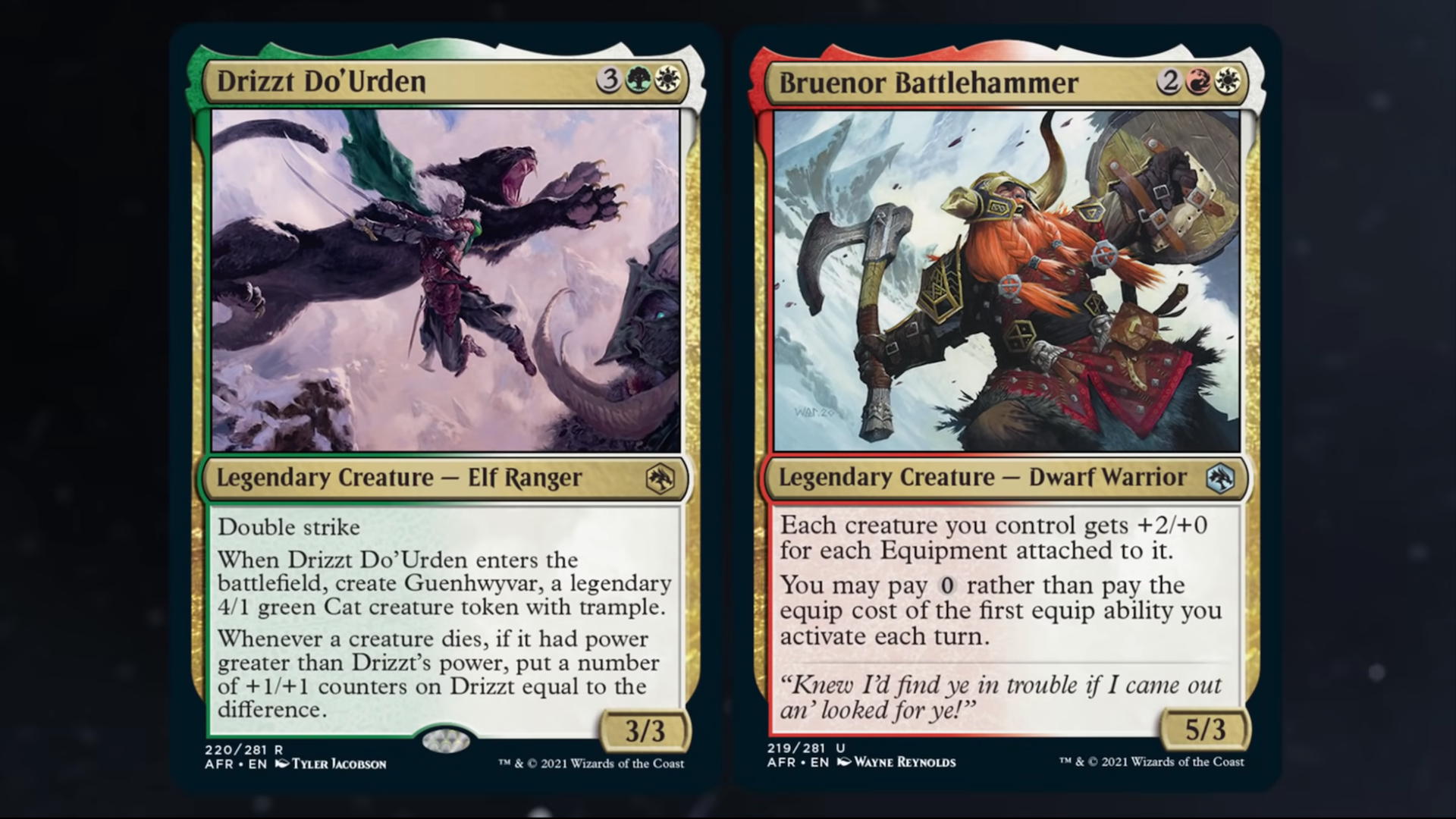mtg drizzt card Magic: The Gathering - Drizzt Do'Urden