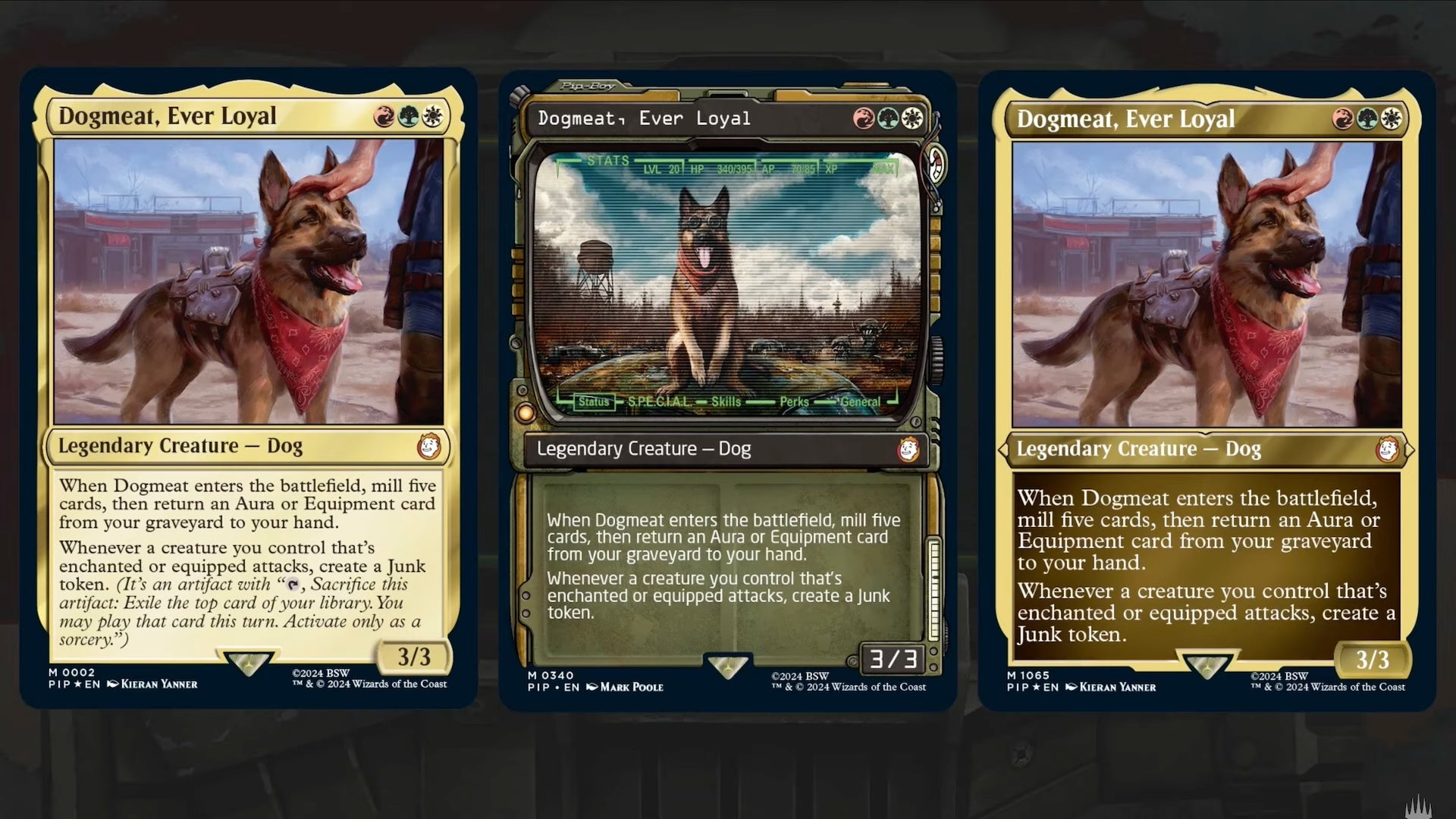 Magic: The Gathering's Fallout crossover includes TCG forms of Dogmeat, radstorms, Caesar and the Mothman | Dicebreaker Magic: The Gathering's Fallout crossover includes TCG forms of Dogmeat, radstorms, Caesar and the Mothman | Dicebreaker