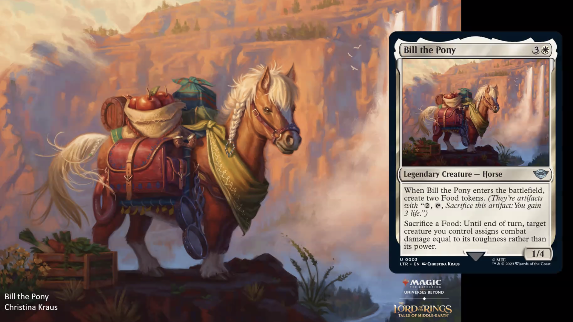 MTG's Lord of the Rings cards let you lead an army with the ultimate  commander: Bill the Pony | Dicebreaker