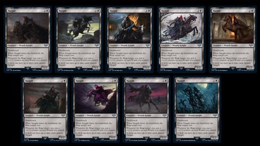 Magic: The Gathering's Lord of the Rings set has nine different Nazgl cards, one for each Ringwraith | Dicebreaker Magic: The Gathering's Lord of the Rings set has nine different Nazgl cards, one for each Ringwraith | Dicebreaker
