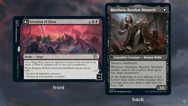 Magic: The Gathering introduces dual-faced, transforming Battle cards in March of the Machine | Dicebreaker Magic: The Gathering introduces dual-faced, transforming Battle cards in March of the Machine | Dicebreaker