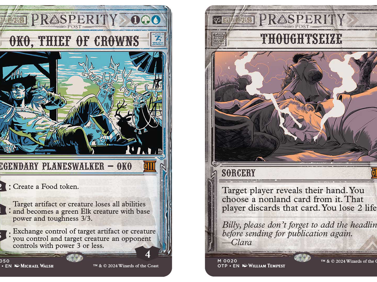 Magic: The Gathering's next set sees a gang of outlaw cowpokes conducting a heist | Dicebreaker Magic: The Gathering's next set sees a gang of outlaw cowpokes conducting a heist | Dicebreaker