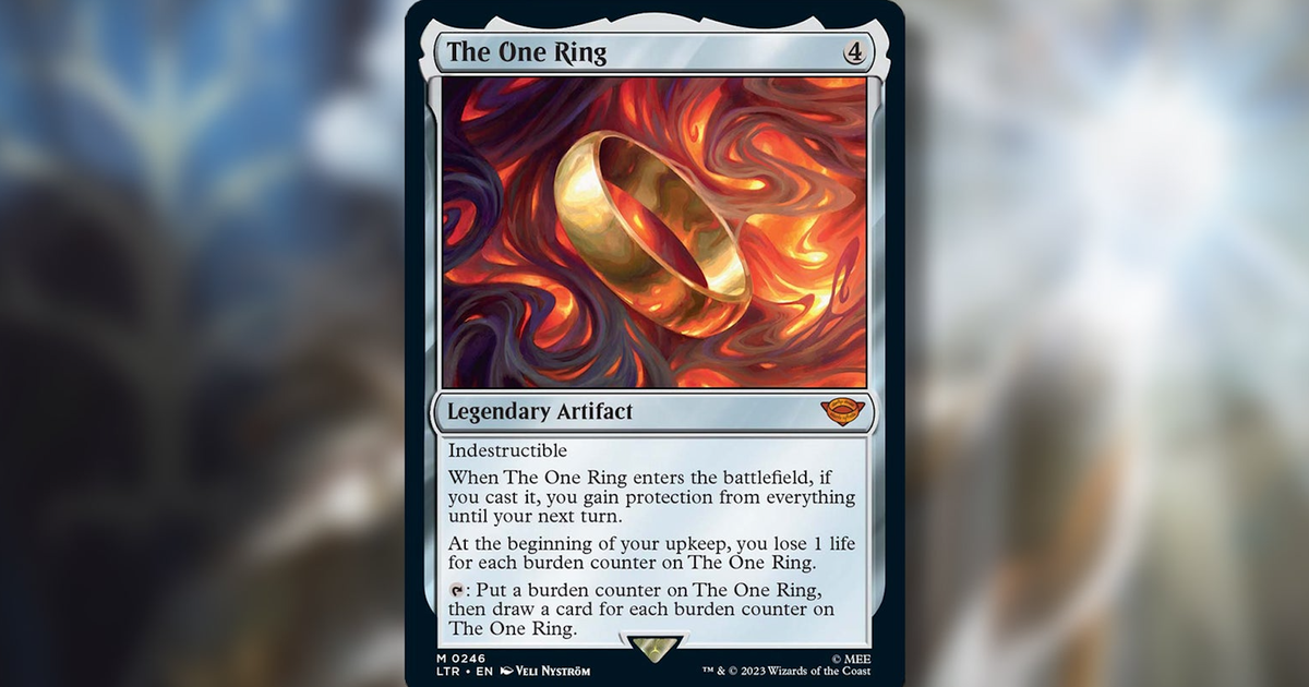 Trading card vendor posts $1 million bounty for MTG's serialised The One Ring card | Dicebreaker Trading card vendor posts $1 million bounty for MTG's serialised The One Ring card | Dicebreaker
