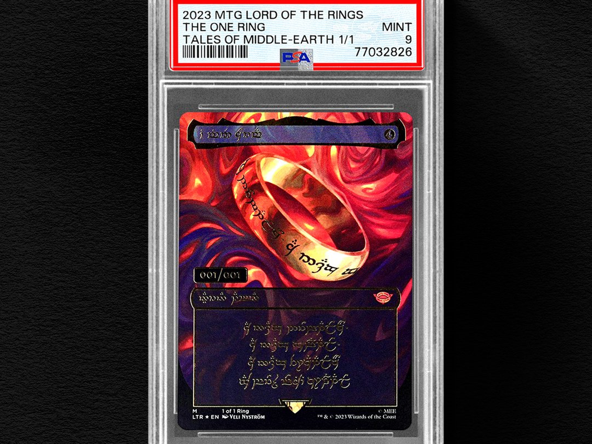 Magic: The Gathering's one-of-a-kind The One Ring has been found and graded | Dicebreaker Magic: The Gathering's one-of-a-kind The One Ring has been found and graded | Dicebreaker