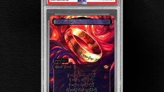 Magic: The Gathering's 1/1 The One Ring in a PSA grading box