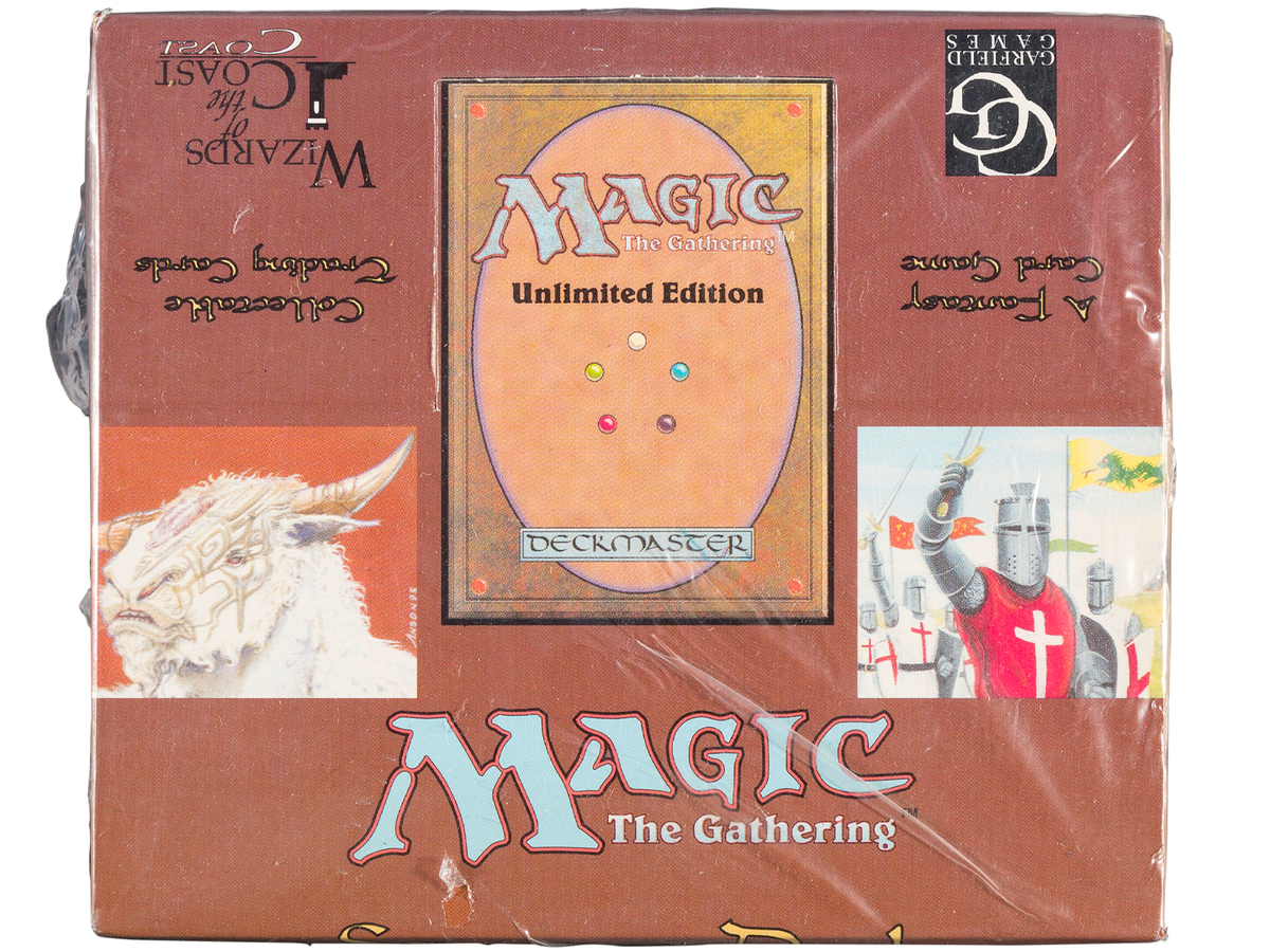 A sealed Magic: The Gathering Unlimited Starter Deck from 1993