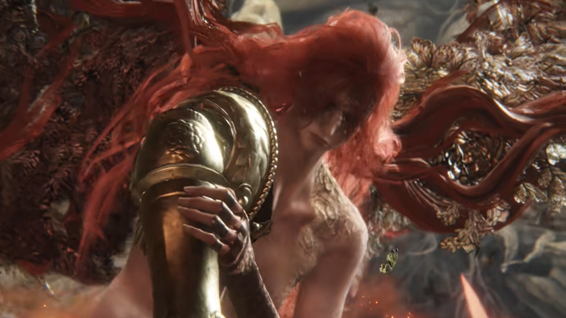 Malenia, shed of her armor, enters the second stage of her fight. - 3