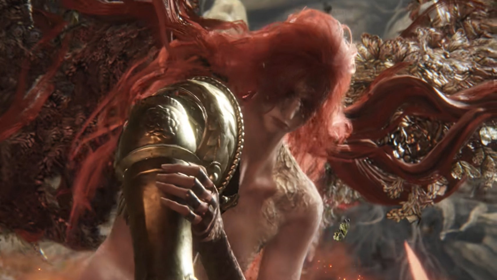 Malenia, shed of her armor, enters the second stage of her fight. - 1