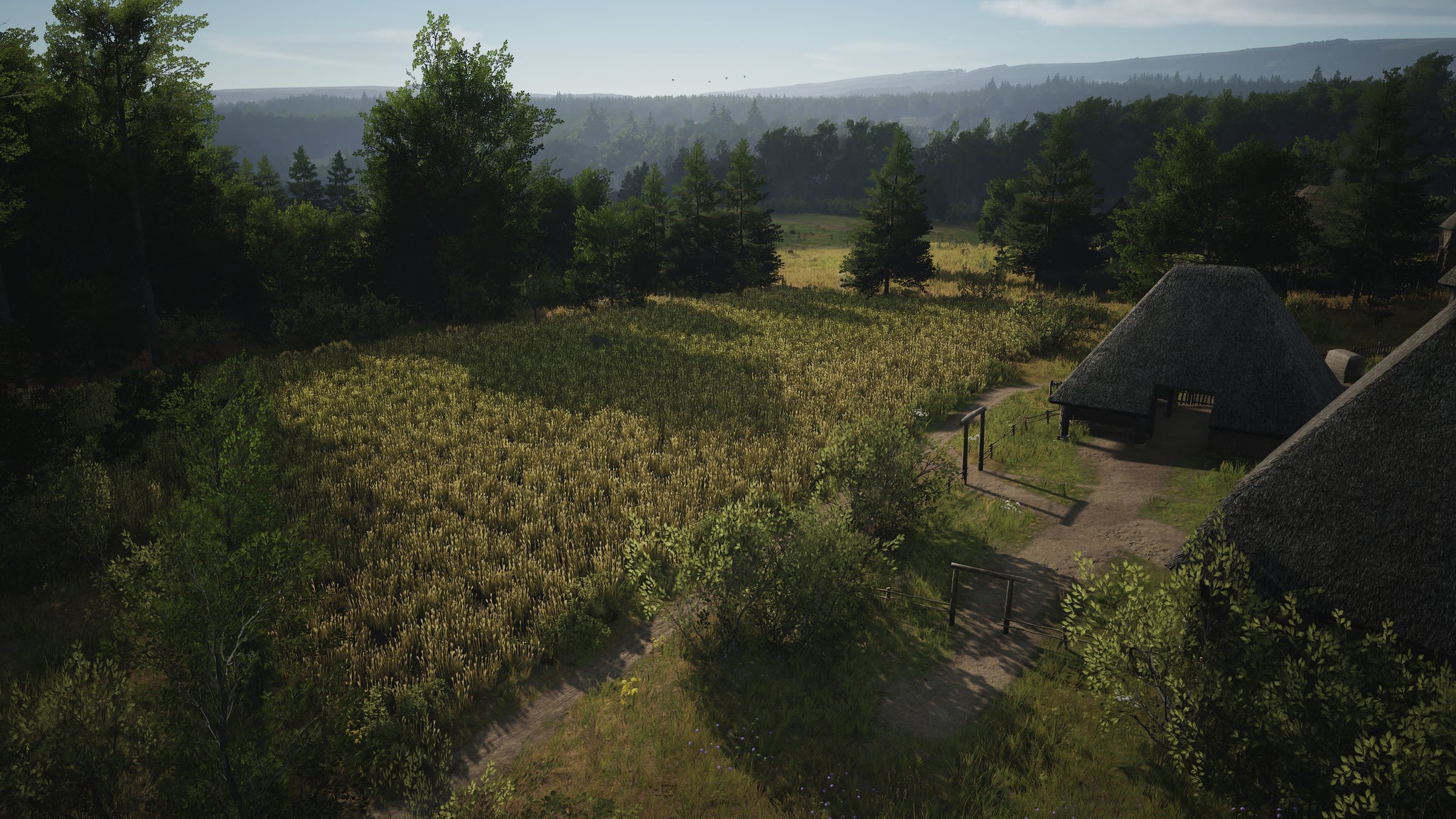 A Wheat Farm next to a Farmhouse in Manor Lords. - 15