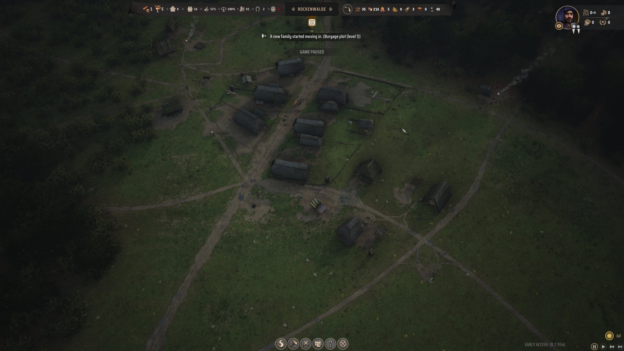 An aerial view of a medium village in Manor Lords. - 15