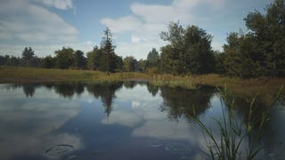 a shiny pond in Manor Lords.